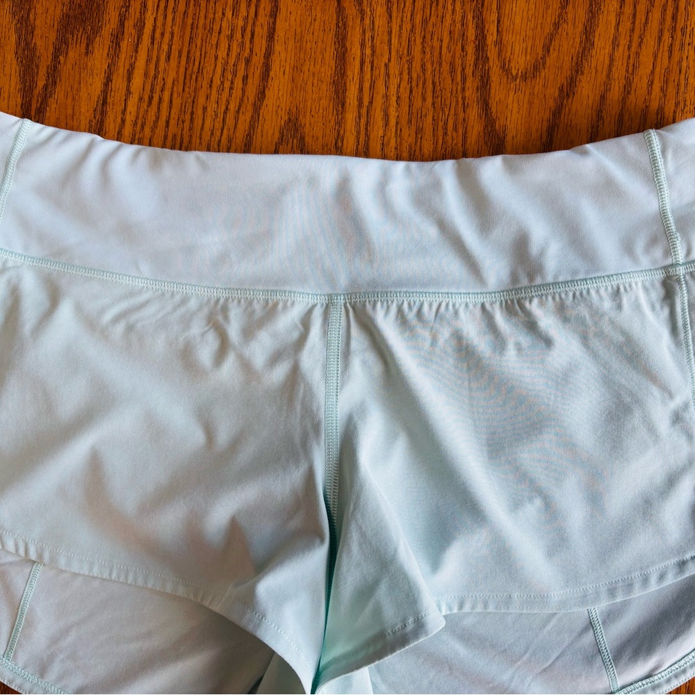 Lululemon Light Seafoam Green Athletic Shorts